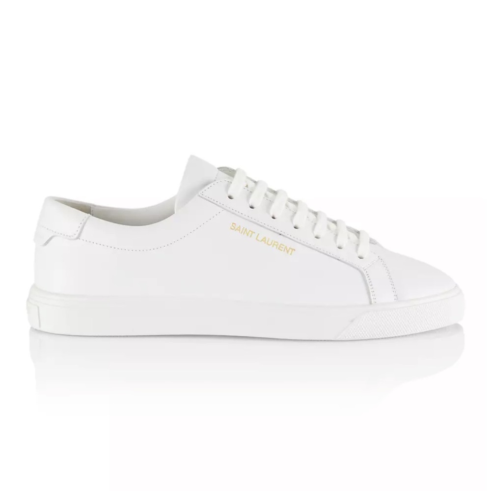 Saint Laurent Andy Logo Low-Top Sneakers Size 38 - Picture 5 of 6